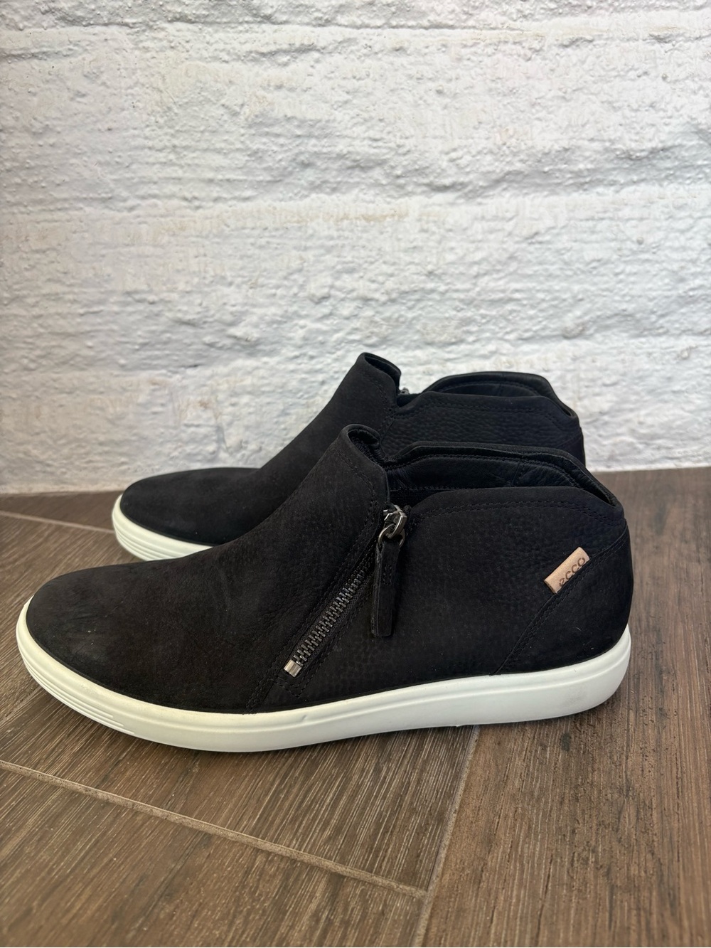 Ecco Black Suede Slip-On Sneakers - Picture 2 of 7